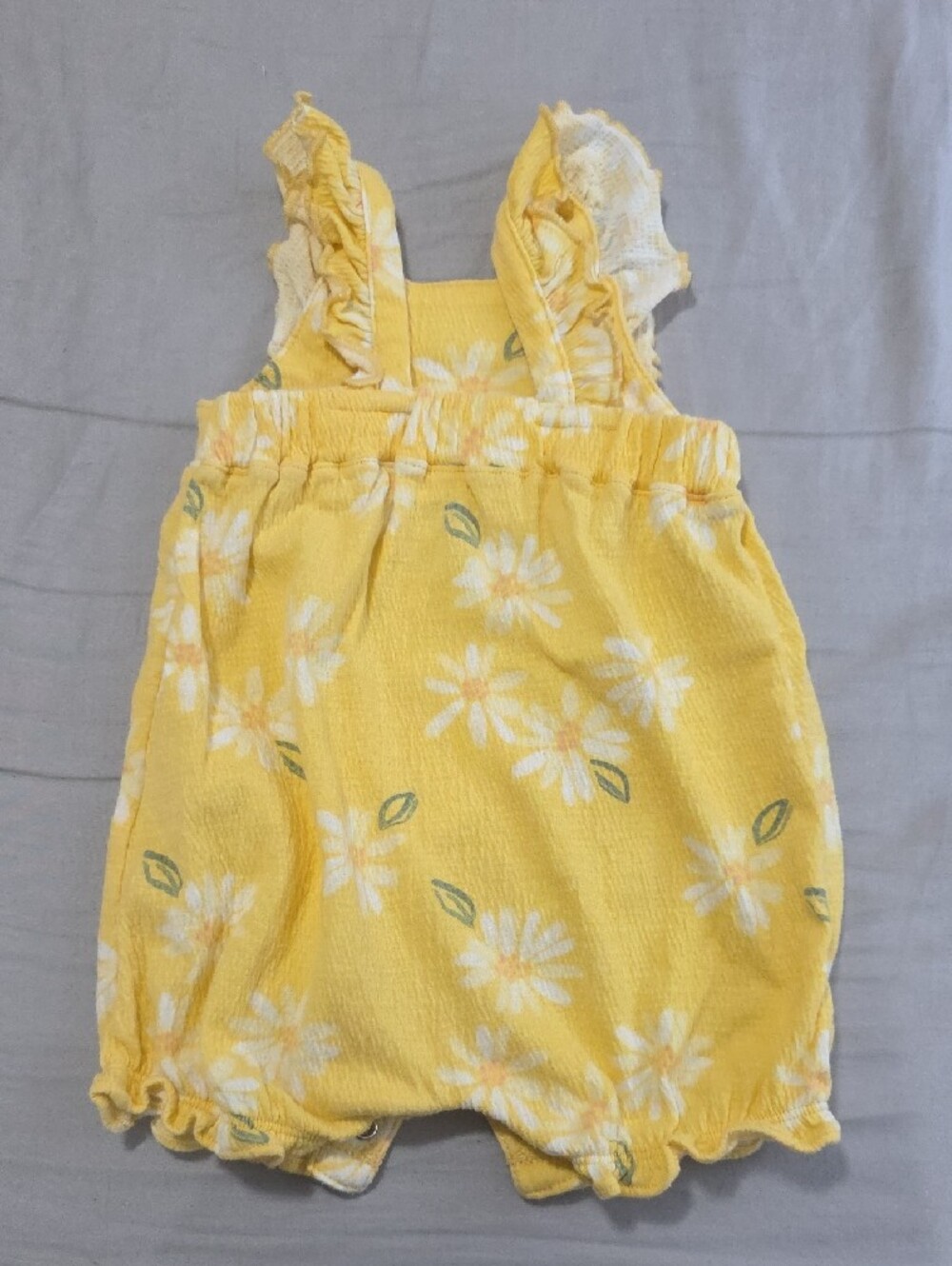 Carter's Yellow Daisy Ruffle-Strap Baby Romper - Picture 2 of 2